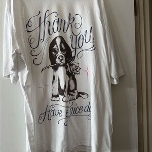 White Thank You Have A Nice Day Market Graphic T-Shirt